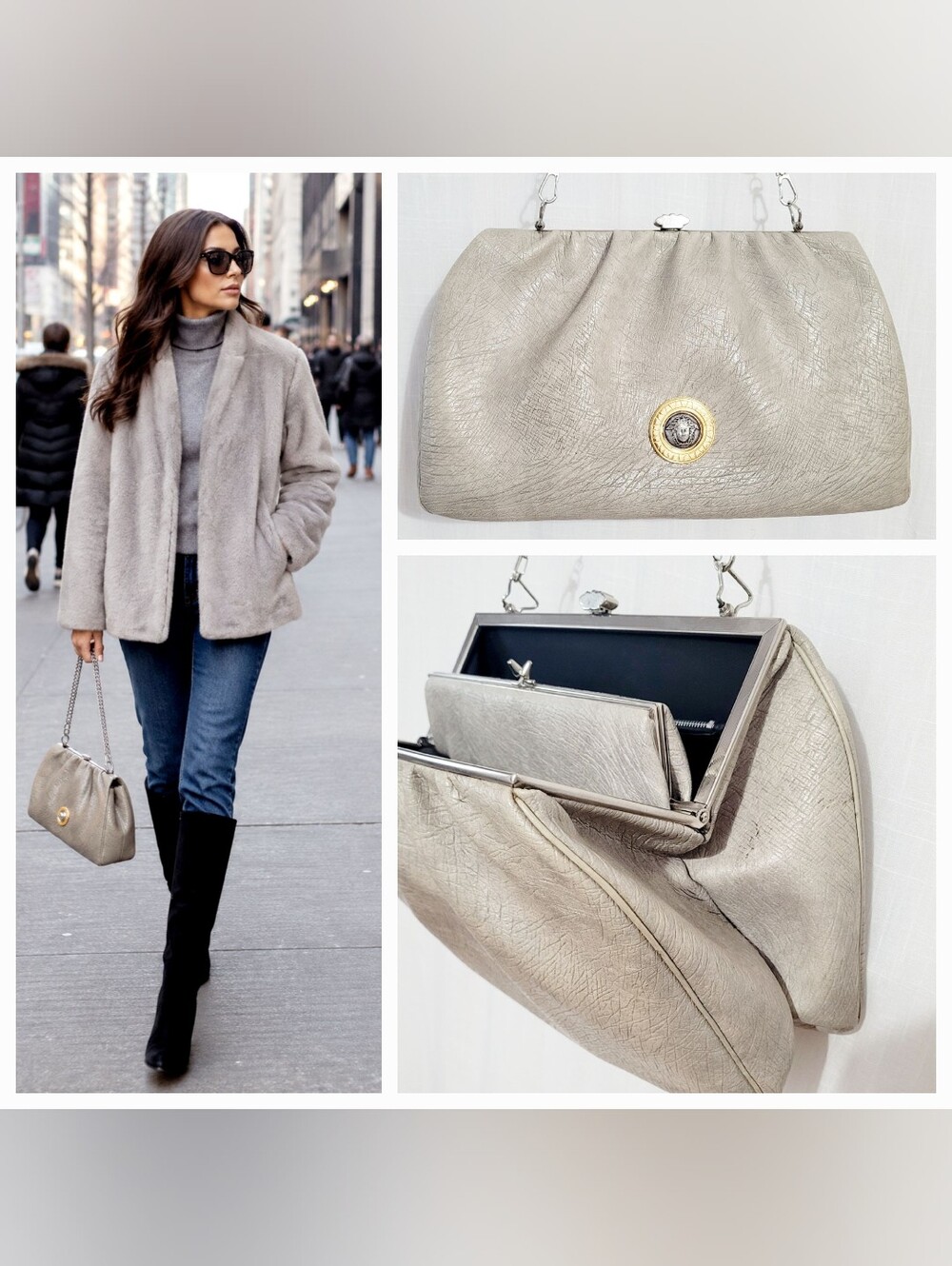 Vintage LEATHER  Bag - La HORTE- MODE